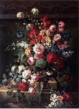  Floral, beautiful classical still life of flowers.065
